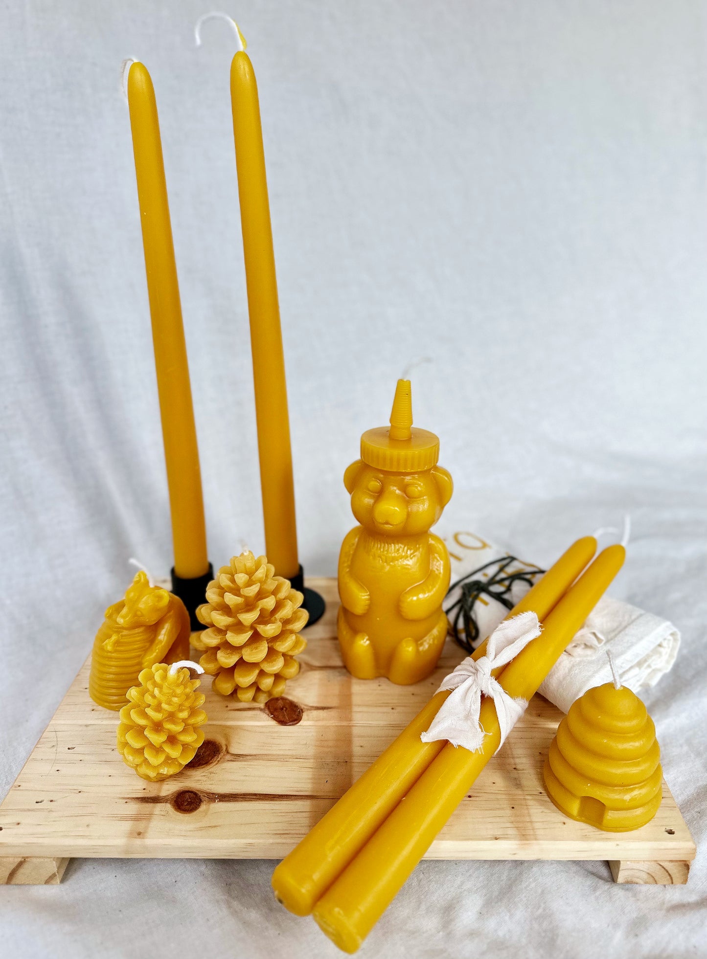 Handmade 100% Beeswax Tapers